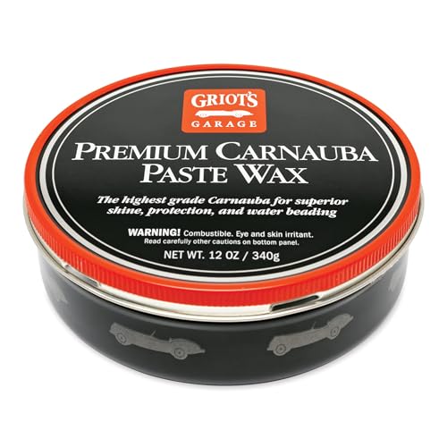 Griot's Garage Premium Carnauba Paste Wax for Cars, Paint Protection and High Gloss Polish, Auto Detailing Supplies, 12 oz, 11029