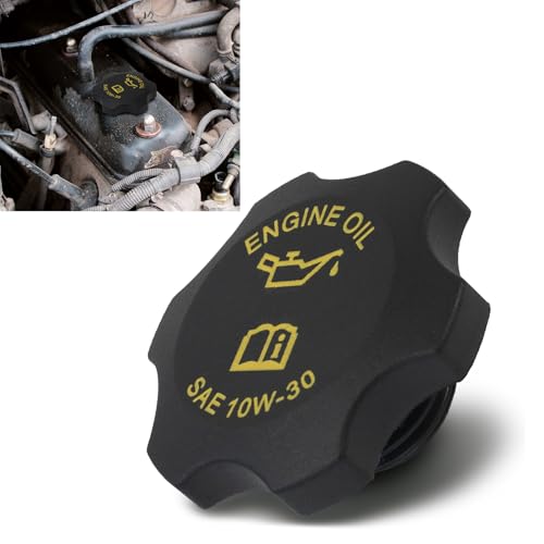 Lxsloet Engine Oil Filler Cap Oil Cap Replacement Brake Fluid Cap Compatible with Wrangler Grand Cherokee Dakota for Chrysler Dodge Ram 1500 2500 3500 Replaces OEM# 53010654AA 04648831AA