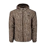Drake Waterfowl Men's MST Synthetic Down Durable Water-Repellent Insulated Outdoor Hunting Hooded Jacket, Mossy Oak Bottomland, XX-Large