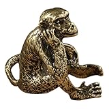 Singe miniature réaliste : simple et délicat est avec une taille compacte, ce qui permet de place bureau, figurine de singe en laiton vintage