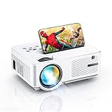 Proyector WiFi, Mini Proyector Portátil, 7000 Lúmenes, 1080p Full HD Soporta, para Cine en Casa 300' Duplicar Pantalla para Android/ Smartphone, HDMI/USB/VGA/AV