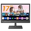 ZOSHING 17 Inch Smart TV,Small Television with HDMI Input,Built-in Digital Tuner/USB-Supports Wall-Mounted-for Bedroom,Kitchen,RV - Includes Remote Control(Black) (17INCH)