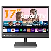ZOSHING 17 Inch Smart TV,Small Television with HDMI Input,Built-in Digital Tuner/USB-Supports Wall-Mounted-for Bedroom,Kitchen,RV - Includes Remote Control(Black) (17INCH)