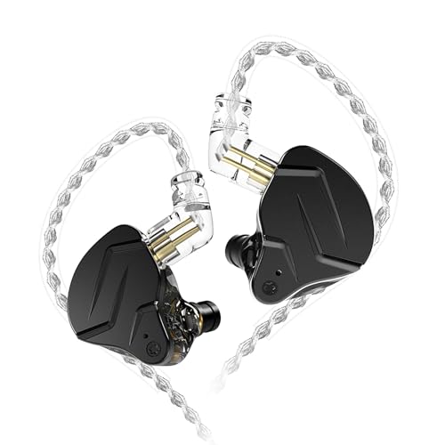 FEDAI KZ ZSN Pro X IEM �C���C���[���j�^�[ HiFi �L���C���z�� �n�C�u���b�h�f���A���h���C�o�[�t�� 1BA 1DD �n�C�t�@�C�~���[�W�V���� �C���C���[�C���z�� ���O���\�ȃP�[�u�� �Q�[���p�C���z���p (�}�C�N�A�u���b�N)