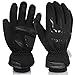 Produktbild FIDESTE 3M Thinsulate Winter-Handschuhe, wasserdicht, Winddicht, Touchscreen, warme Handschuhe, für Fahren, Radfahren, Reiten, Laufen, Outdoor-Sport, für Damen und Herren, Schwarz (S)