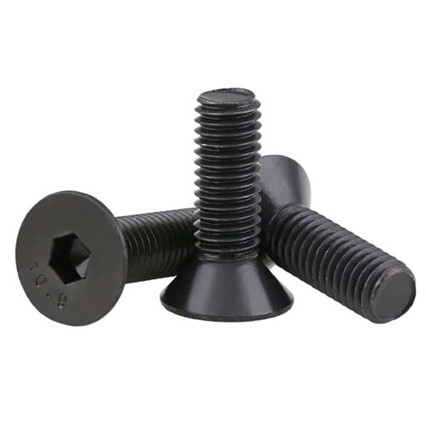 Bolzen, M8 M10 Schwarz 7991 Senkkopfschraube mit Innensechskant, 10.9 Stahl(M10x35(2pcs))