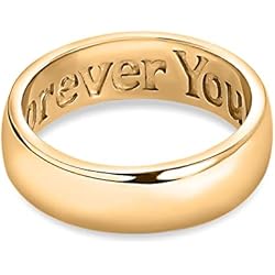 TJC Anillo para mujer en plata de ley 925 chapada en oro amarillo de 14 quilates con alto brillo, peso de 35 gramos, U, Plata de ley, Sin piedras preciosas