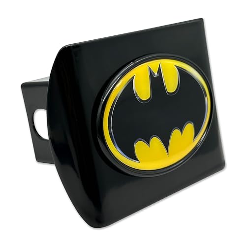 Batman Housse ovale en métal pour attelage de remorque Jaune/noir