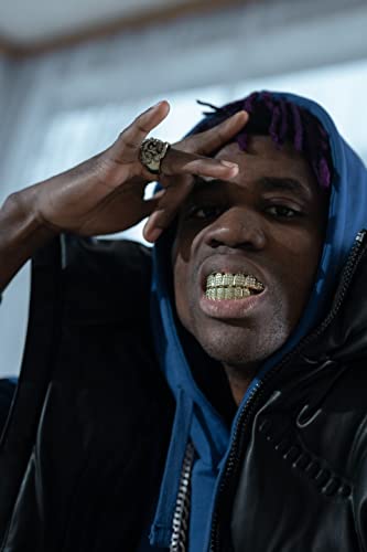 Yoszo Diamond Grills For Your Teeth 18K Gold Plated Hip Hop Iced Out Cubic Zirconia Gold Grillz 6 Top 6 Bottom Teeth Jewelry With Molding Bars For Men Women (Gold) #TOP5