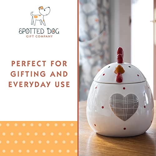 SPOTTED DOG GIFT COMPANY Kip Mokken Set van 4, Koffiemokken met Leuke Kippenpatroon, Keramische Koffiekopjes Bekers, Keuken Cadeau voor Dierenliefhebbers - 380ml - Afbeelding 5