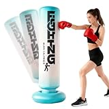 Boxsack Stehend 180cm mit PU Boxhandschuhen – Standboxsack für Teenager & Erwachsene, Punching Bag für Boxtraining Zuhause, Kickboxen, MMA, Karate & Sandsack Training, Stabil & Geräuscharm