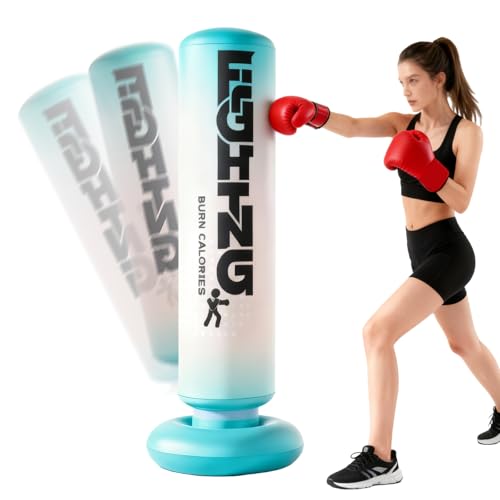 Sac de frappe debout 180 cm kickboxing MMA et gants de boxe adultes adolescents