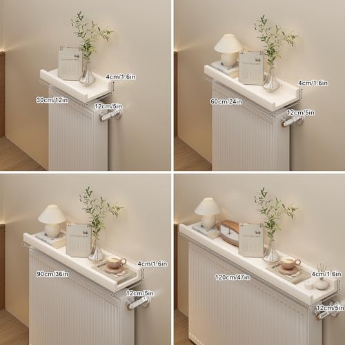 Étagère de radiateur étagère de rangement bois robuste haute densité
