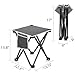TRIPLE TREE 2 Pack Camping Stool, Grey, 13.8 Inch Portable Folding Stool for Outdoor Walking Hiking Fishing 400 Lbs Capacity with Carry Bag