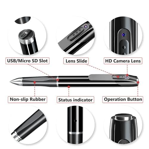 Image of Codnida Spy Camera Pen HD Video Recording with Audio | Hidden Recording Pen for Meetings & Security | Portable Pen Camera with Long Battery Life | Discreet Spy Pen Camera for Indoor & Outdoor Use