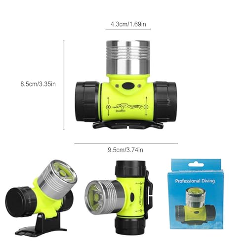 Linterna frontal de buceo 1000LM con alto brillo impermeable IP68 para cuevas 6