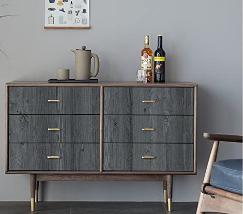 Reqfen Grey Wood Wallpaper Wood Grain Contact Paper Peel And Stick Wallpaper Removable 15.7”X472.5”Self Adhesive Plank Wallpaper For Cabinet Shelf Home Decoration Kitchen Counter Cover Use #TOP5