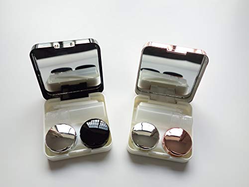 image for CADEVED Contact Lens Case Kit with Mirror, Pack of 2 Compact Travel Co