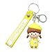 YOYUMI Portachiavi Personalizzato Cartone Animato Portachiavi Borsa A Tracolla Coniglio Ragazza Morbida Bambola Auto Borsa Portachiavi Catena Accessori Ciondolo Giallo