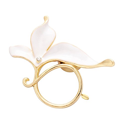 Image of Lovely Enamel Flower Magnetic Clip Eyeglass Holder Brooch Custom Jewelry