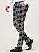 Lars Amadeus Men's Dress Black Plaid Pants Formal Slim Fit Printed Business Checked Trousers 34