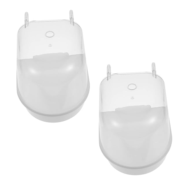 BCOATH 2 Piezas bañera de pájaro Accesorios para Mascotas Tina de baño para Mascotas bañera para pájaros…