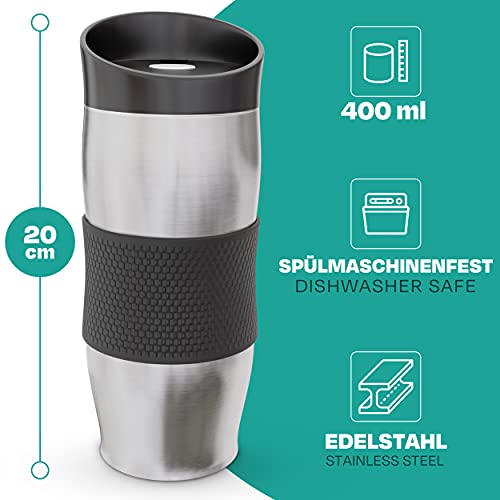 Thermobecher Praknu 400ml – Auslaufsicher und Spülmaschinenfest