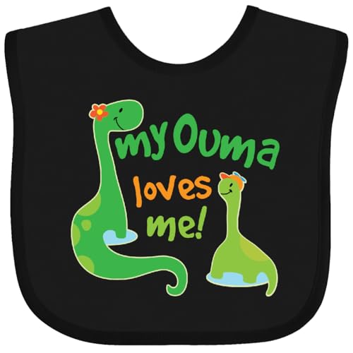 inktastic My Ouma Loves Me Grandson Dinosaur Baby Bib