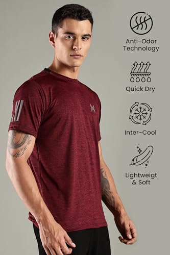 Image of XENOVAURBAN Men's Dryfit Round Neck T-Shirt | Sports Gym T-Shirt for Men - DRY1