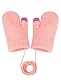 Becellen Fäustlinge Baby, Warme Anti Kratz Winterhandschuhe mit Schlüsselband Niedliche Fleece-Gefütterte Strickhandschuhe Infant Dicke Verdicken Kleinkind Fäustlinge für 0-3 Jahre Jungen Mädchen