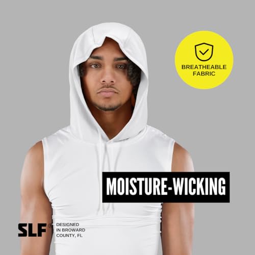 SLEEFS Sleeveless Compression Hoodie - Workout Top Tank for Men - Breathable Muscle Shirt - Quick Dry2