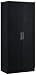 Hodedah 2 Door Wardrobe with Adjustable/Removable Shelves & Hanging Rod, Black