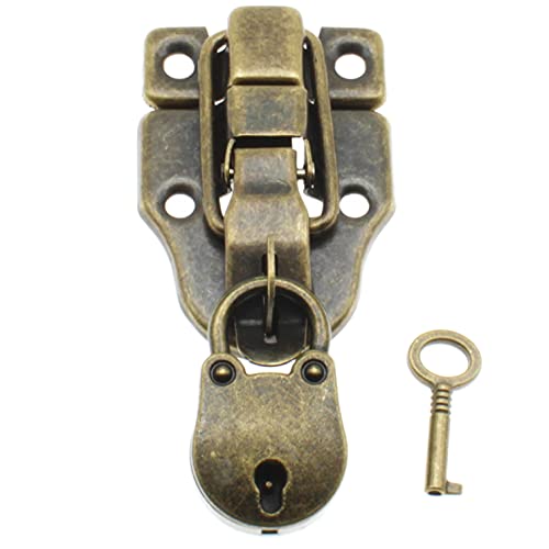 Image of 1PCS Vintage Mini Bear Padlock Key Lock Antique Style Small Key Lock(Bronze)