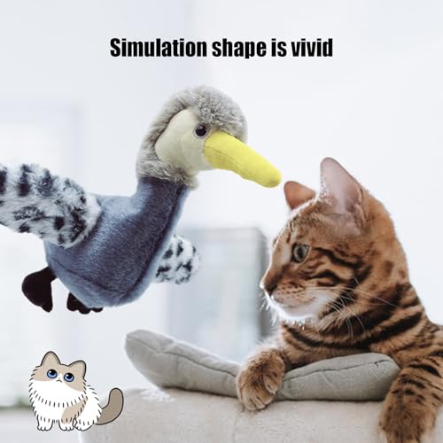 Juguetes interactivos para gatos de interior para evitar aburrimiento con pato con aleteo 4