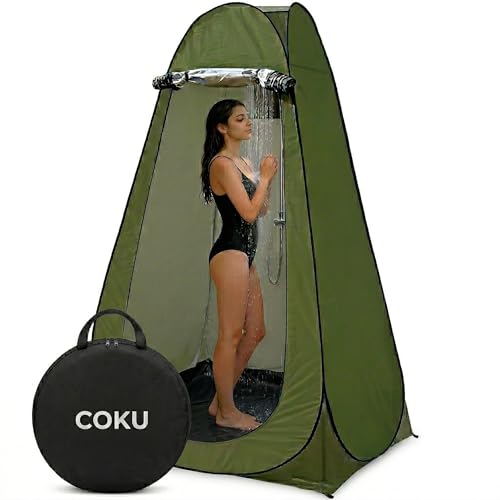 Image of Coku Privacy Shower Tent, Pop-up Portable Camping Tent, Outdoor Toilet Changing Dressing Room, Instant Privacy Shelter for Picnic Waterproof Bathroom