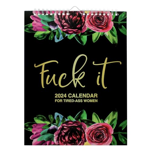 MultiValue 2024 Calendar For Tired-Ass Women, Wall Calendar 2024 UK Creative Funny Calendar Planner Sweary Calendar Family Organiser Calendars for Home, Office (01#)