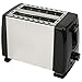 PLEASUR Automatyczny toster, toster z 2 szerokimi szczelinami na maksymalnie 4 kromki, 6 poziomów jedwabiu z gorącą rolką do rogalików, bagli