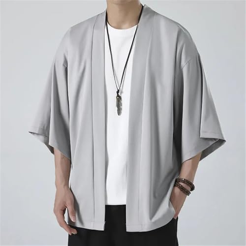 Bollrllr 2024 Men's Cardigan Kimono Asian Traditional Clothing Streetwear Summer Loose Yukata2