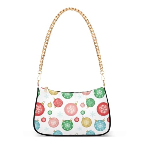 Sac à bandoulière matelassé pour femme blanc avec motifs flocons de neige