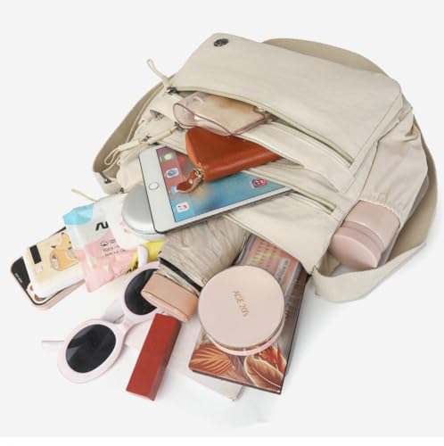 Slouchy Nylon Hobo Bags Women Trendy Multiple Pockets Crossbody Purse Underarm Shoulder Hobo Bag Satchel Tote Handbag3