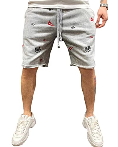 Short cargo décontracté pour homme gris parfait pour les balades d'été en taille S