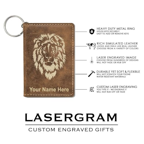 LaserGram ID Holder Wallet, Keep Calm and Play Music, Personalized Engraving Included (Rustic)3
