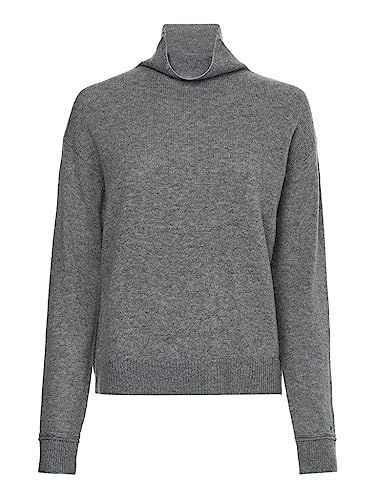 Tommy Hilfiger Damen SOFTWOOL Mock-NK Sweater WW0WW35770 Pullover, Grau...