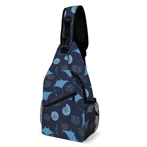 Mochila pequeña cruzada unisex ligera ajustable 38x20 cm miniatura 1