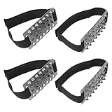 JOINPAYA Crampones Antideslizantes 26 Dientes para Botas de Senderismo Negro, Tacos de Tracción Ajustables para Nieve y Hielo, Pack 2 Pares para Escalada y Caminatas en Invierno