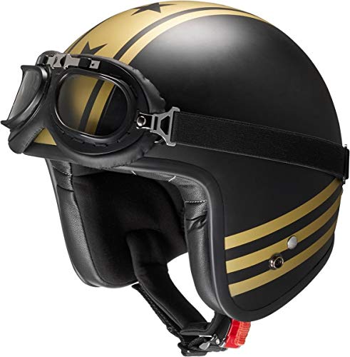 Hevik - Casco Jet Custom - Ideal para Harley Triumph / Vespa...