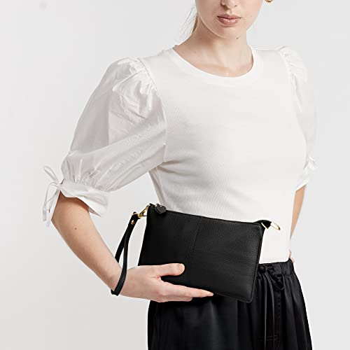 Image of Uromee Wristlet Wallet Clutch Purses for Women Genuine Leather Crossbody Bag Handbag with Detachable Shoulder Chain