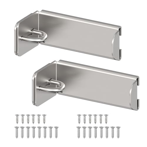 Image of 3.3 inch Sliding Barn Door Lock, 90 Corner Latch (Silver-2 Pcs)