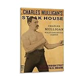 Ron Swanson Steak House Poster Charles Mulligans Canvas Painting for Living Room Bedroom Decor 24x36inch(60x90cm) Frame-style