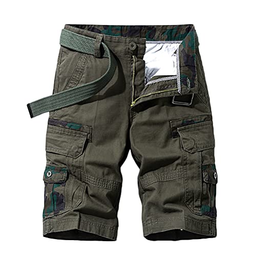 Bermuda cargo homme imprimé camouflage pour randonnée et loisirs d'été